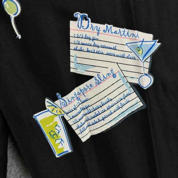 90s Novelty Pant Medium Artsy Ecclectic Retro AOP Wide Leg Crop Holly Lane VTG - Picture 6 of 15